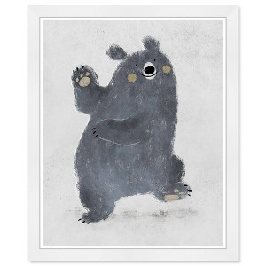 Wynwood Studio 15"x21" Stay Wild Bear Animals Framed Art Print : Modern Decor, Digital Artwork, Plastic White Frame - 1 of 4