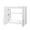 FURNIinspire Utility Storage Cabinets Stackable Wall Mounted Storage Cabinet, Small Storage Cabinet With Shelves, Door, White, 11.81"*31.5"*29.92" - 2 of 4