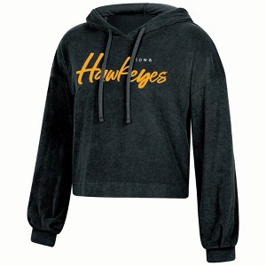 NCAA Iowa Hawkeyes Women's Terry Hooded Sweatshirt - 1 of 3
