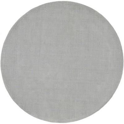 Mark & Day Rennes 6' Round Tufted Indoor Area Rugs Medium Gray: Handmade Wool, Stain-Resistant, Modern Decor