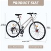 YONWAY 7 Speed Hybrid Road Bike 700C Road Bicycle with Carbon Steel Frame and Dual-Disc Brakes Ideal for Outdoor and Fitness Cycling (Brown) - 2 of 4