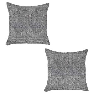 HomeRoots Set of Two Black and Gray Throw Pillow - 1 of 4