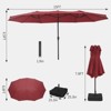 Patio Umbrellas, 15FTx9FT Patio Double-Sided Umbrella, Outdoor Rectangle Market Umbrella for Patio, Lawn & Garden and Poolside - 3 of 4
