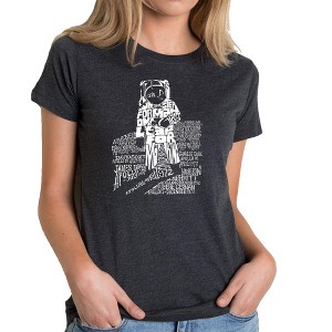 LA Pop Art Women's Premium Blend Word Art T-shirt - ASTRONAUT - 1 of 4