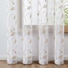Deconovo Sheer Curtains with Embroidered Leaves – 2 Panels, Light Filtering, Farmhouse Style, Grommet Top - 4 of 4