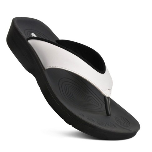 Aerothotic Fallon Womens Arch Support Flip Flops, White - 11 : Target
