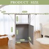 Ironing Board with Storage Cabinet,Folding Ironing Board, Wooden Ironing Station for Home Bathroom Laundry Room Small Spaces - 3 of 4