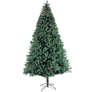 NAYSAYE Artificial Tree 9FT Christmas Tree with Realistic PVE Branches for Holiday Decorations, Chartreuse, 32"*32"*108" - 1 of 4
