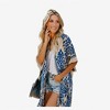 Anna-Kaci Swim Women's Open Front Duster with Bohemian Print and Tassel Trim - 4 of 4