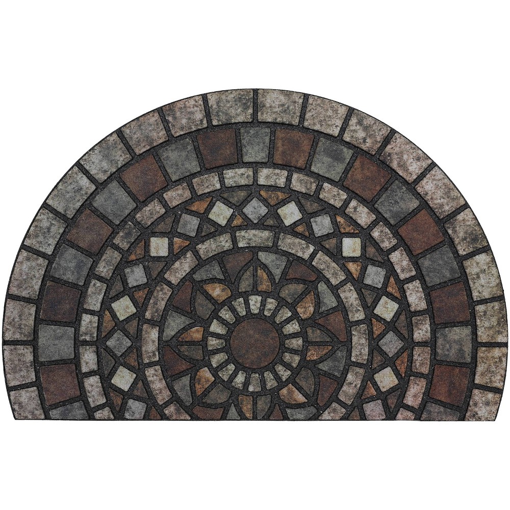 Photos - Doormat Mohawk 1'11"x2'11" Mosaic Mythos Stone Slice Doorscapes Estate Mat - : Outdoor Stain-Resistant Floral  