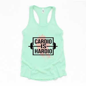 Simply Sage Market Women's Cardio Is Hardio Weight Racerback Tank - 1 of 4