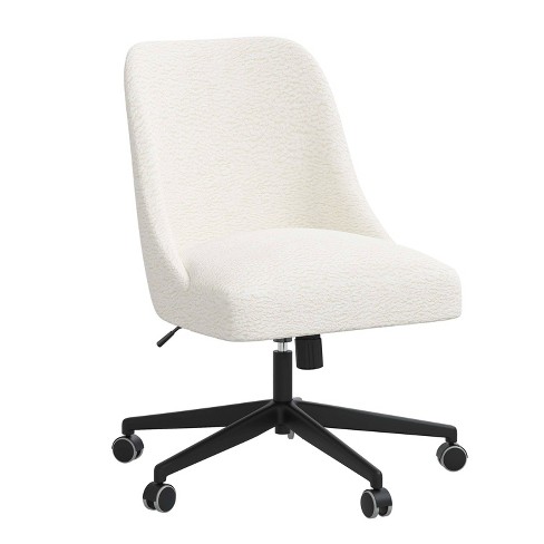 Bria Office Chair Faux Shearling White Threshold