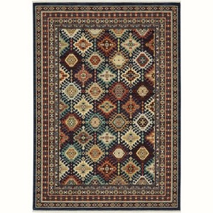 Lilihan 003B6 Navy/Multi 3'3" X 5' Indoor Area Rug - 1 of 2