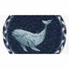 Earth Rugs Decorative Beluga Whale Round Coaster 7" Coastal Farmhouse Dining Mat - 2 of 3