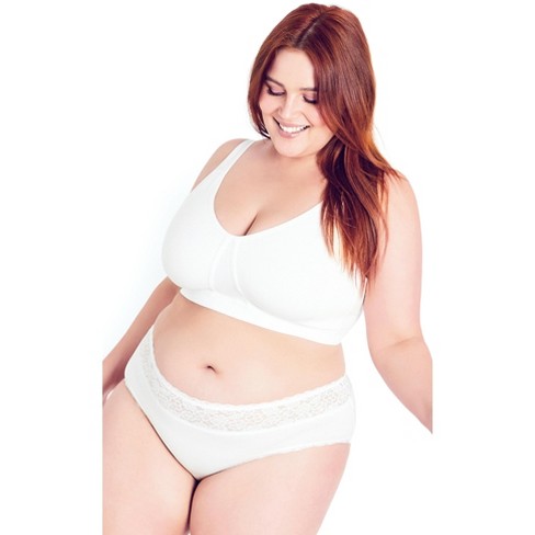 Women's Plus Size Wire Free - White Hips & Curves : Target