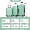 3 PCS Expanable Luggage Set Suitcase, PC Lightweight Hardshell Spinner Wheel Suitcase with TSA Lock (21+25+29)-ModernLuxe - 3 of 4