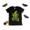 Simply Sage Market Women's Bad Witch Broom Front and Back Short Sleeve Graphic Tee - 3 of 4