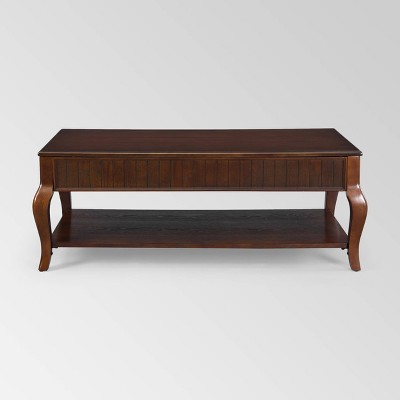 Conant Traditional Lift-Top Coffee Table Light Walnut - Christopher Knight Home