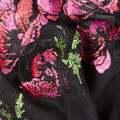 lush embroidery black