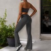 Anna-Kaci Active Women's Flared Halter Neck Jumpsuit Convert to High Waist Soft Flared Yoga Pants - 2 of 4