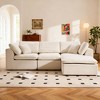 KWPZQEB 110.2" Modern L-Shape Sofa, Chenille Floor Modular Sofa with 2 Pillows, 4 Seater Couches Sofa with Deep Seat for Living Room - 2 of 4
