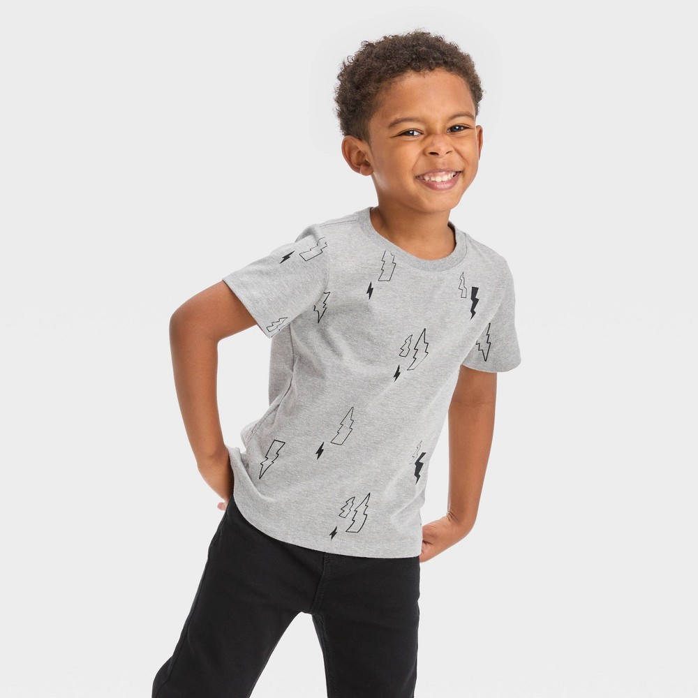 Toddler Boys' Short Sleeve Shirt - Cat & Jack™ Gray 2T