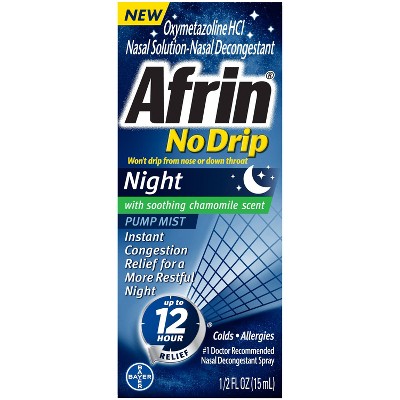 Afrin NoDrip Night 12 Hour Relief Nasal Spray - 0.5 fl oz