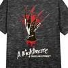 Nightmare On Elm Street Freddy Claws Women's Charcoal Heather Nightshirt - 2 of 3