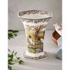 Spode Woodland 10.6-inch Hexagonal Vase, Hunting Dog Porcelain Centerpiece with British Flowers Border – Decorative Mantel & Entryway Accent - 2 of 4