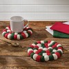 Split P Holiday Wool Ball Trivet Set of 3 - image 2 of 4