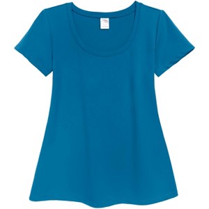 City Threads Women's UPF 50+ Short Sleeve Flowy Swim Rashguard - Made in USA - 1 of 4