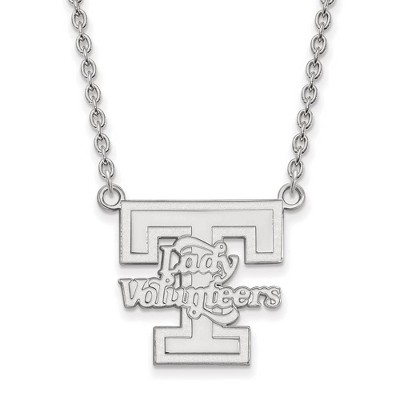 Black Bow Jewelry 10k White Gold Tennessee Volunteers NCAA Necklace 18 Inch