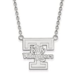 Black Bow Jewelry 10k White Gold Tennessee Volunteers NCAA Necklace 18 Inch - 1 of 4