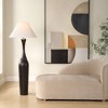 Uttermost Pravin Dark Wood Floor Lamp – Rubber Wood Base with Fabric Shade - 2 of 4