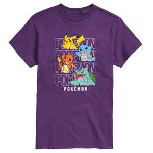 Men's - Pokémon - Stacked Logo Pikachu And Friends Short Sleeve Graphic T-Shirt - 1 of 4