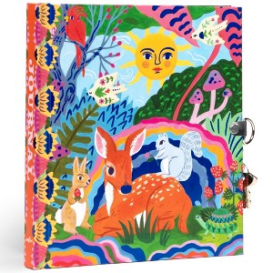 eeBoo: Fawn & Sun Journal, Lock & Keys, 176 Lined Pages, Kids & Teens - 1 of 4
