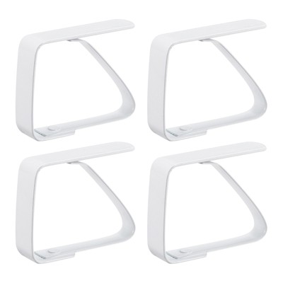 Unique Bargains 420 Stainless Steel Outdoor Restaurant Picnic Tablecloth Clips 4 Pcs