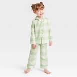 Toddler Spring Plaid Matching Family Pajama Set - Green