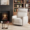 Power Swivel Recliner - Faux Leather Glider w/ Charging Port & Padded Backrest for Living Room & Nursery - 2 of 4