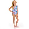 Andy & Evan  Toddler  Aqua Floral Print One-Piece Swimsuit - image 2 of 4