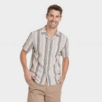 Men's Striped Short Sleeve Button-Down Shirt - Goodfellow & Co™