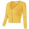BLUEMING Women’s Cropped Button-Front Cardigan - Textured Knit with 3/4 Sleeves & Elevated Everyday Silhouette - 3 of 4