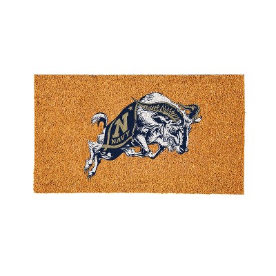EvergreenNCAANavy Midshipmen Logo Natural Coir 28 x 16 Inches Indoor Outdoor Doormat
