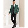 Lars Amadeus Men's Plaid Pattern Button Down Slim Fit Casual Blazer - 4 of 4