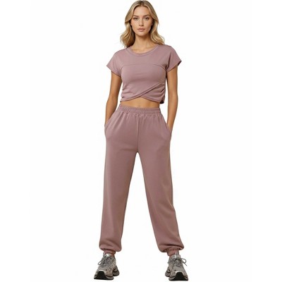 Woman 2-Piece Sleeveless High Rise Pants Set – Solid Viscose Stretch Cherie Code