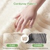Corduroy Armchairs with Ottomans and Slipcovered Deep Seat Chairs, Removable Covers with Large Pillows, 300lb Capacity - 2 of 4