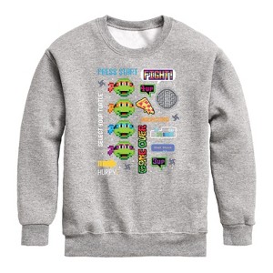 Boys' - Teenage Mutant Ninja Turtles - Icon Cluster Graphic Long Sleeve Fleece Sweatshirt - 1 of 4