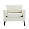 TS Cat paw Polyester Polyester sofa 1PC Cream White,Nordic retro light luxury living room balcony bedroom single casual sofa chair - 4 of 4