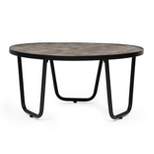 Nita Modern Industrial Handcrafted Wooden Coffee Table Natural/Black - Christopher Knight Home