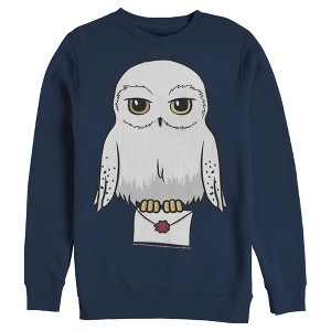 Men's Harry Potter Cartoon Hedwig Letter Sweatshirt - 1 of 4